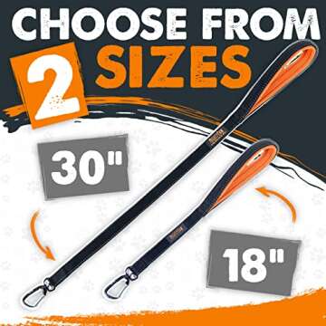 Mighty Paw Short Dog Leash - Comfortable Padded Handle - Traffic Control Lead - Short Leash for Dog ...