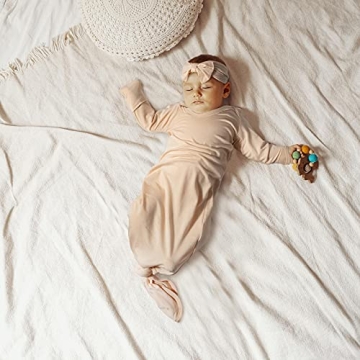 Newborn Baby Knotted Gown - Super Soft Infant Sleeper Set