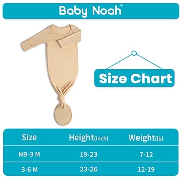 Newborn Baby Knotted Gown - Super Soft Infant Sleeper Set