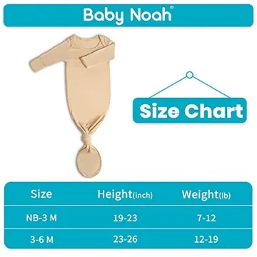 Newborn Baby Knotted Gown - Super Soft Infant Sleeper Set