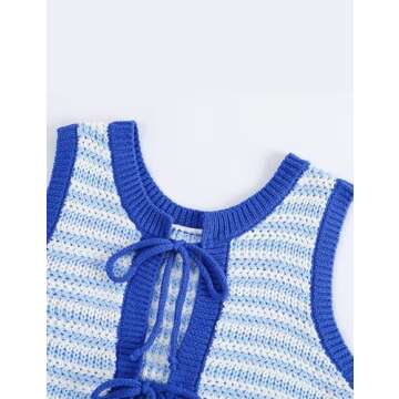 Silly Turtle Women’s Color Block Sweater Vest for Casual Style