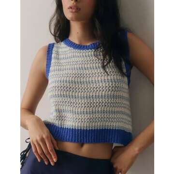 Silly Turtle Women’s Color Block Sweater Vest for Casual Style