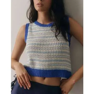 Silly Turtle Women’s Color Block Sweater Vest for Casual Style