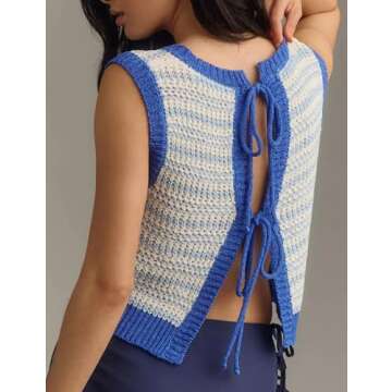 Silly Turtle Women’s Color Block Sweater Vest for Casual Style