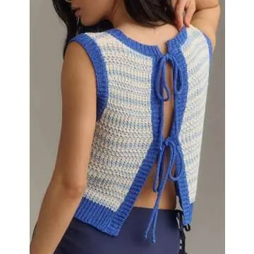 Silly Turtle Women’s Color Block Sweater Vest for Casual Style