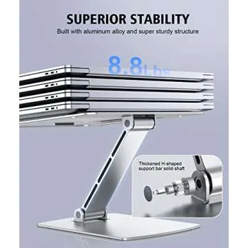STOON Adjustable Laptop Stand for Ergonomic Working Comfort