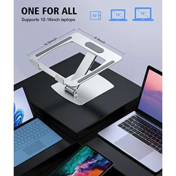STOON Adjustable Laptop Stand for Ergonomic Working Comfort