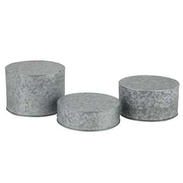 HUBERT Galvanized Pedestal - 10"Dia x 3"H