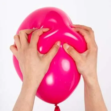 SANERYI Pink Balloon Arch Kit, 150pcs Hot Pink and White Confetti Balloons Garland for Happy Birthday Valentine's Mother's Girl's Baby Shower Princess Party Decorations Baby Shower