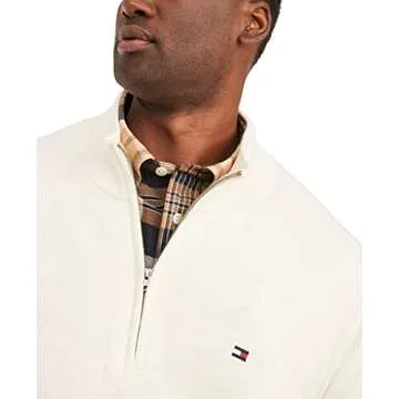 Tommy Hilfiger Men's Big & Tall Quarter Zip Sweater