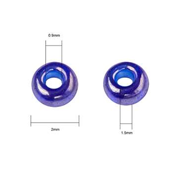 LiQunSweet 3000 Pcs Rainbow Glass Seed Beads for Crafts