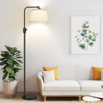 Modern Dimmable Floor Lamp with LED Edison Bulb - Adjustable Brightness & Flexible Design