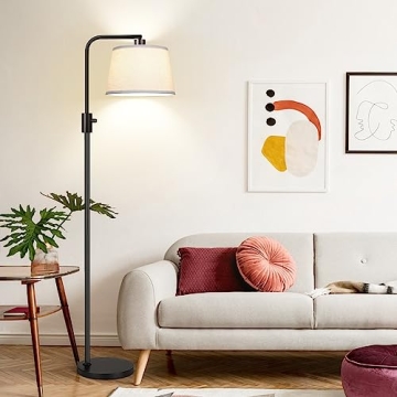 Adjustable Dimmable Floor Lamp with LED Edison Bulb