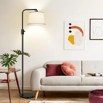 Adjustable Dimmable Floor Lamp with LED Edison Bulb