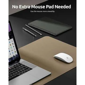 YSAGi Dual-Sided Leather Desk Pad for Home Office