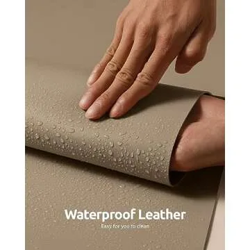 YSAGi Dual-Sided Leather Desk Pad for Home Office