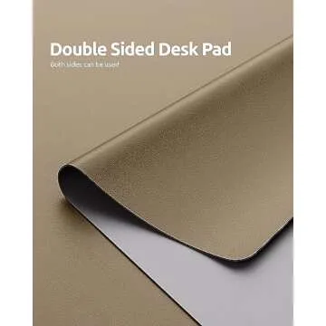 YSAGi Dual-Sided Leather Desk Pad for Home Office