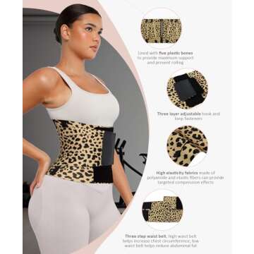 FeelinGirl Women Neoprene Workout Waist Trainer Corset Cincher Trimmer Belt Slimming Workout Postnat...