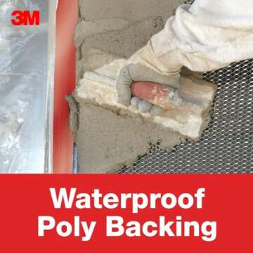 Scotch Stucco Tape, 1.88 in x 60yd, 30 Day Clean Removal, Heavy-Duty Outdoor Stucco Tape, UV & Moisture Resistant, Water Resistant Poly Backing, 1 Roll, Red (3260-A)