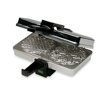CucinaPro Polished Pizzelle Maker - Create Authentic Italian Treats at Home