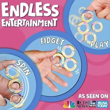 BUNMO Magnetic Fidget Rings for All Ages - Stress Relief Fun