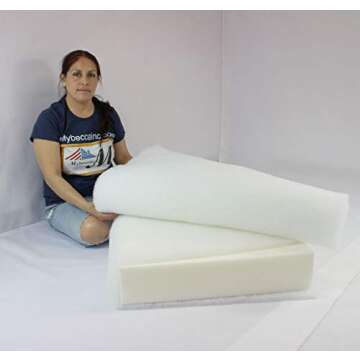 Mybecca 36 Inch Wide (5 Yards) Quilt Batting Multipurpose Dacron Fiber Polyester Wadding Fabric Loft Upholstery Grade Padding (36x15') (36 x 180) (2' x 15')