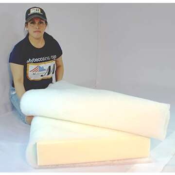 Mybecca 36 Inch Wide (5 Yards) Quilt Batting Multipurpose Dacron Fiber Polyester Wadding Fabric Loft Upholstery Grade Padding (36x15') (36 x 180) (2' x 15')