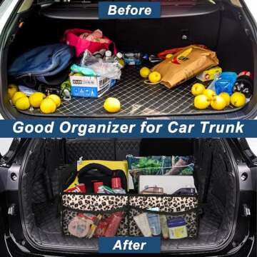Deosk 50L Waterproof Car Trunk Organizer for SUVs, Trucks