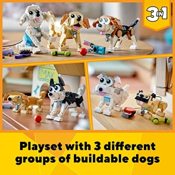 LEGO 3in1 Dog Building Set for Creative Kids 7 and Up