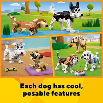 LEGO 3in1 Dog Building Set for Creative Kids 7 and Up