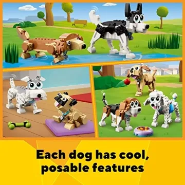 LEGO 3in1 Dog Building Set for Creative Kids 7 and Up