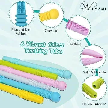 M. Emami Baby Teething Toy Pack of 6 Silicone Sticks