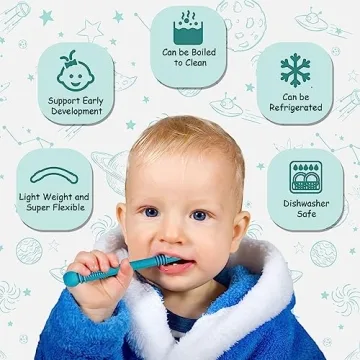 M. Emami Baby Teething Toy Pack of 6 Silicone Sticks