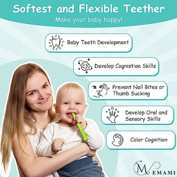 M. Emami Baby Teething Toy Pack of 6 Silicone Sticks