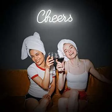 ROYOCE Cheers Neon Sign - USB LED Wall Decor for Parties