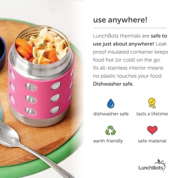 LunchBots 16 oz Thermal Thermos - Insulated & Leak Proof