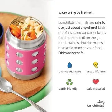 LunchBots 16 oz Thermal Thermos - Insulated & Leak Proof