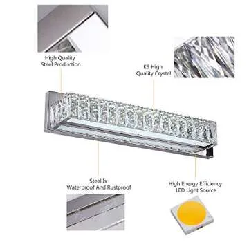 Crystal Vanity Lights for Modern Bathroom Elegance