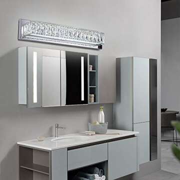 Crystal Vanity Lights for Modern Bathroom Elegance