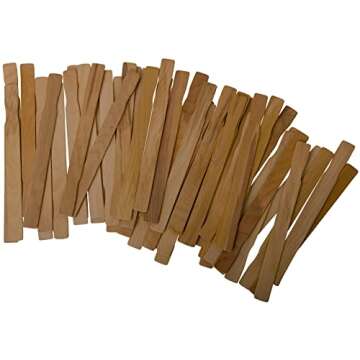 Henry Bukke's Best Birch Paint Sticks, 100 Bulk Pack, 12 Inch – Clean & Smooth for Automotive, Industrial, Beauty, Art & Craft Projects, Made in USA