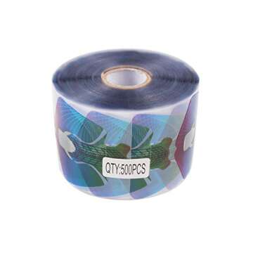 Finger Angel 500PCS Nail Art Forms Sticker Clear Rainbow Color Extension Guide Self-adhesive Tips for Acrylic UV Gel Nail Art Sticker