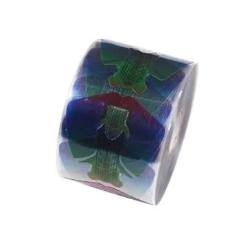 Finger Angel 500PCS Nail Art Forms Sticker Clear Rainbow Color Extension Guide Self-adhesive Tips for Acrylic UV Gel Nail Art Sticker