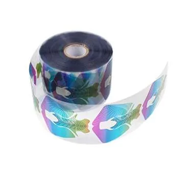 Finger Angel 500PCS Nail Art Forms Sticker Clear Rainbow Color Extension Guide Self-adhesive Tips for Acrylic UV Gel Nail Art Sticker