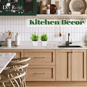 Der Rose Small Fake Plants - Perfect Office & Home Decor