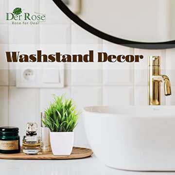 Der Rose Small Fake Plants - Perfect Office & Home Decor