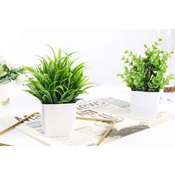 Der Rose Small Fake Plants - Perfect Office & Home Decor