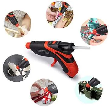 Cordless Hot Glue Gun,Fast Preheating Gun Kit with 30 Pcs Sticks,USB Rechargeable Melt Tools for Quick Home Repairs, Arts, Crafts, DIY and Festival Decorations