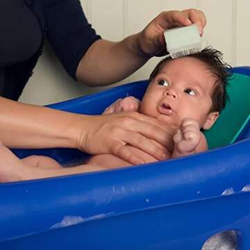 Scalp Scrubbie Loofah Sterilized Cradle Cap Brush - 3-pk Sterile and Safe 2 in 1, Baby Bath Sponge |...