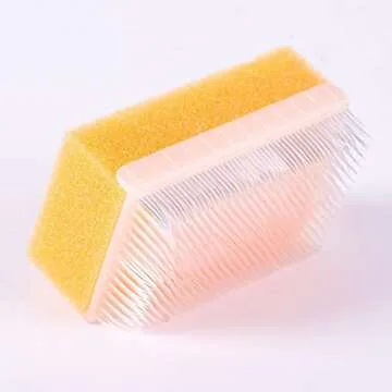 Scalp Scrubbie Loofah Sterilized Cradle Cap Brush - 3-pk Sterile and Safe 2 in 1, Baby Bath Sponge | for Treatment Time Puff, Multicolored