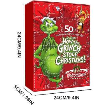 Christmas Advent Calendar 2024 Halloween, 24 Days Cute Cartoon Elf Figures Doll Christmas Countdown Calendar for Kids Doll Collectible Figures Gift Christmas Figures Advent Calendar (C)